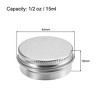 Unique Bargains Round Aluminum Cans Tin Can Screw Top Metal Lid Containers Silver Tone 1.73"x0.71" 6 Pcs - 2 of 4