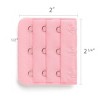 Allegra K Women's 3 Hook 3 Row Stretchy Bra Strap Extenders Hooks Bra Band - 3 of 4