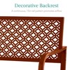 Best Choice Products Indoor Outdoor Steel Garden Bench w/ Geometric Backrest, Foot Levelers - 4 of 4