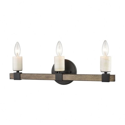 Elk Home Stone Manor 3 - Light Vanity in  Matte Black