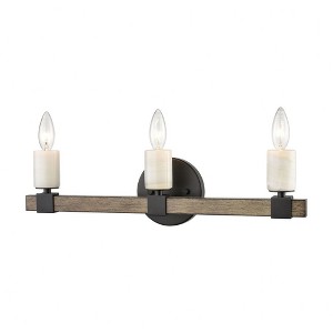 Elk Home Stone Manor 3 - Light Vanity in  Matte Black - 1 of 3