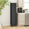 Costway 63” Tall Bathroom Cabinet with 2 Louvered Doors & Adjustable Shelf, Elevated Legs Gray/Black/White/Brown - 4 of 4