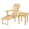 Jiallo Oceanic Collection Adirondack Chaise Lounge Chair Foldable, cup and glass holder, built in ottoman - 2 of 4