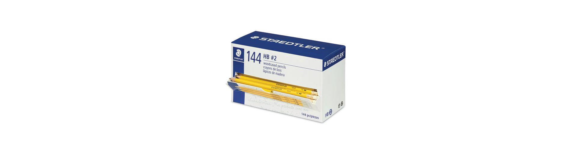 Staedtler Woodcase Pencil, HB (#2), Black Lead, Yellow Barrel, 144/Pack