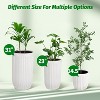 Self Watering Pots, Outdoor Marble Finish Tall Planters with Water Level Monitor, Large Plant Pots for Indoor Plants, Home, Office, Patio - 4 of 4