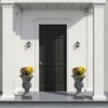 Wooakway 20" H Outdoor Urn Planters Decor Garden Pots Indoor Urn Filters Gray - 2 of 4