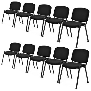 Tangkula Set of 10 Stackable Mid Back Conference Guest Reception Chair Office Home - 1 of 4