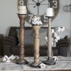 VIP Wood 21 in. Brown Varying Turned Candle Holder Set of 3 - 3 of 4