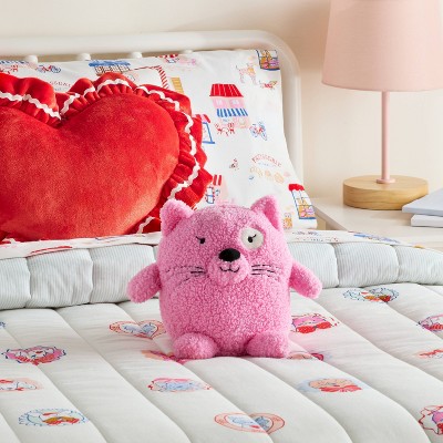 Детские мягкие игрушки Pillowfort Cat Kids' Mini Weighted Plush Throw Pillow Pink — фото 2