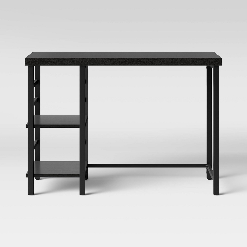 Photos - Office Desk Adjustable Storage Desk Black - Room Essentials™