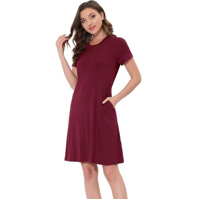 cheibear Women's Tank Crew Neck Soft Lounge Sleeping Pullover Pajama Dress Nightgown