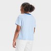 Girls' Hello Kitty Americana Boxy Short Sleeve Graphic T-Shirt - Blue - 3 of 4
