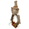 Northlight 20" Tan and Orange Fall Harvest Scarecrow Wreath Wall Decor - 3 of 4