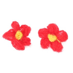 Unique Bargains Wool Yarn Flower Shoelace Charms 1 Pair - 1 of 4