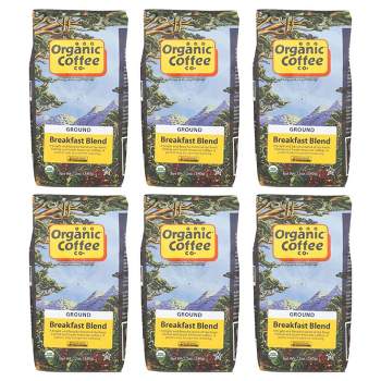 Organic Coffee Company Breakfast Blend Ground Coffee - Case of 6/12 oz Bags