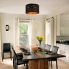 PAKOKULA 3-Light Matte Black with Brass Inside Finish Industrial Drum Flush Mount Ceiling Light Fixture - 4 of 4
