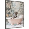 Amanti Art Zebra Bath Time by Niky Rahner Framed Canvas Wall Art - 2 of 4