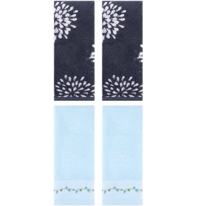 REGALWOVEN 4 Pcs Bathroom Absorbent Soft Hand Towels for Home Decorative - 1 of 4