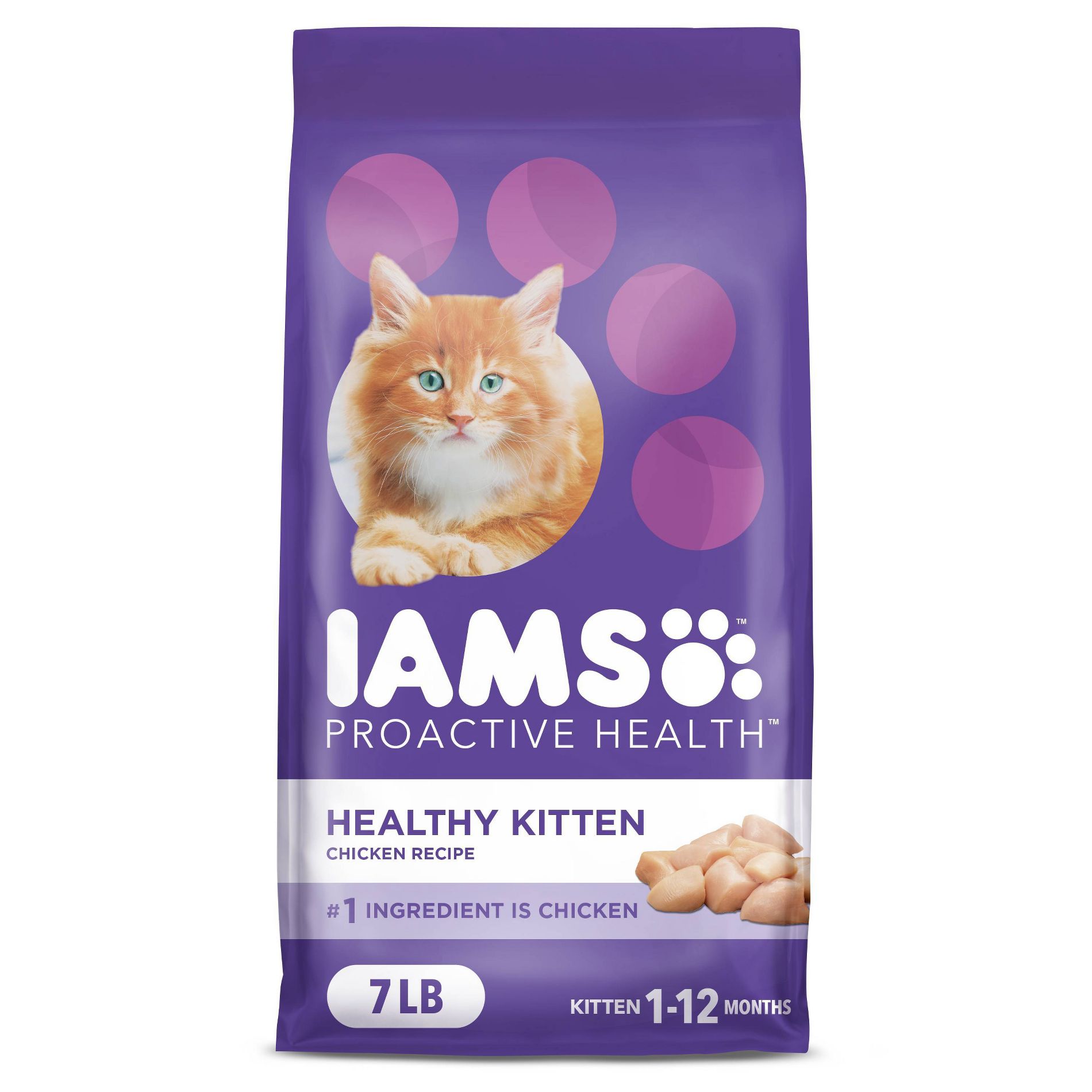 IAMS Proactive Health with Chicken Kitten Premium Dry Cat Food - 7lbs