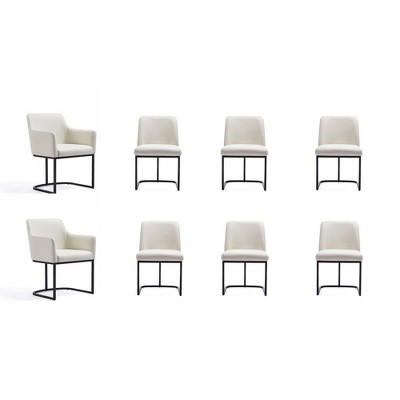 Set of 8 Serena Modern Leatherette Upholstered Dining Chair Set - Manhattan Comfort