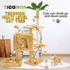 Modern Multicoloured Rotatable Deformation Soft Plush Cat Tree Pet Tower with Scratching Post and Hanging Ball - 4 of 4