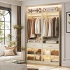 Aheaplus 80'' H Freestanding Closet Organizer with Hanging Rod, Clothes Garment Rack with Drawer and shelves - 2 of 4