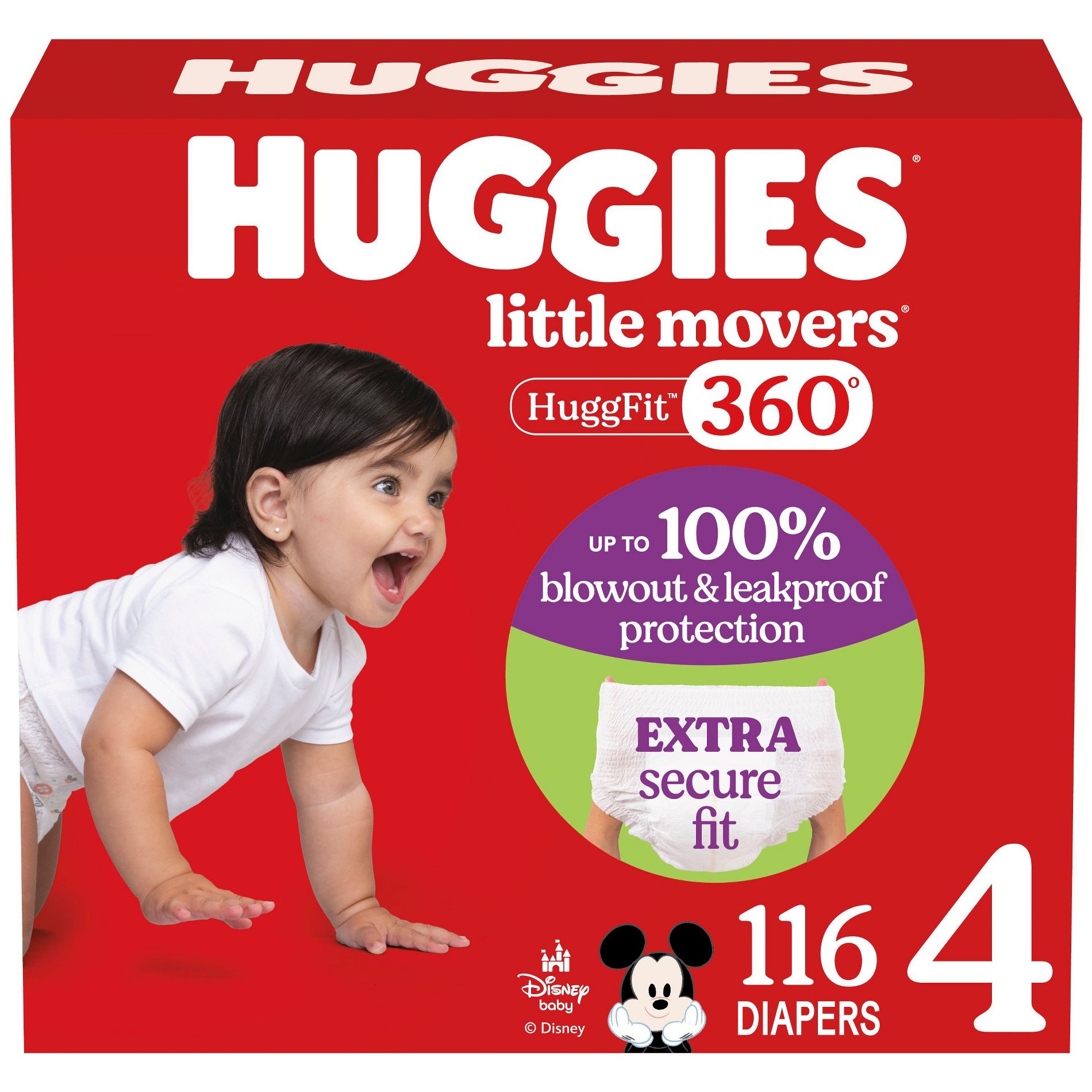 Huggies Little Movers HuggFit 360 Diapers