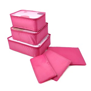 Unique Bargains Zipper Design Packing Cube Set 6 Pcs - 1 of 4