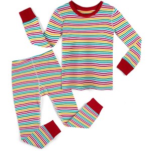 Mightly Toddler Fair Trade 100% Organic Cotton Tight Fit Pajama Set - 1 of 3