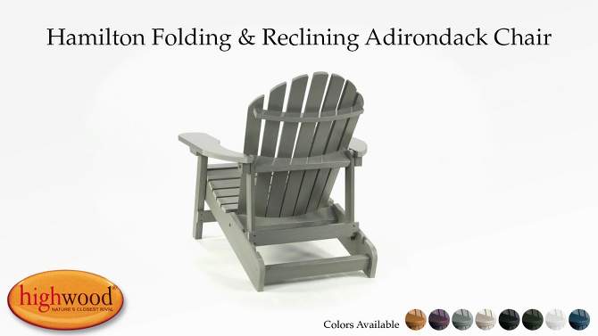 Hamilton Folding & Reclining Adirondack Chair with Folding Adirondack Ottoman - Highwood, 2 of 6, play video