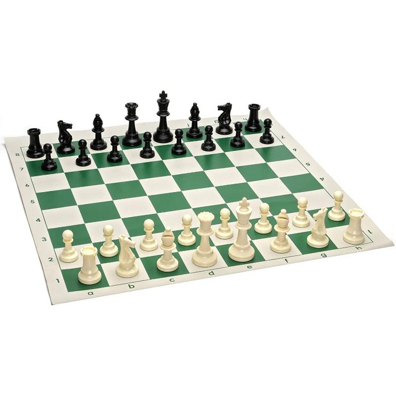 WE Games Tournament Chess Pack, Rollup Board, Tote, Staunton King 3.75 in., 2 of 9