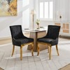 Gulches Black Chenille Dining Chairs Set of 2 Modern Style with Curved Gold Plated Legs Rivet Trim and Upholstered Comfort for Dining and Lounge - 4 of 4