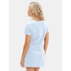 EXLURA Womens Casual Summer 2 Piece Short Skirt Sets Short Sleeve Tshirt And Tennis Skort Dressy Cotton Matching Sweatsuits - 4 of 4
