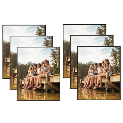Americanflat Front Loading Picture Frame Set - Perfect for Photos and Wall Decor - Black - 6 Pack