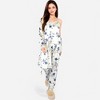 Anna-Kaci Lounge Women's Floral Print 3-Piece Pajama Set with Long Cardigan and Elastic Waist Pants - 2 of 4