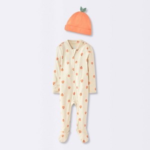 Pijama de Calabaza para Dormir y Jugar con Gorro para Bebé - Cloud Island™ Crema
