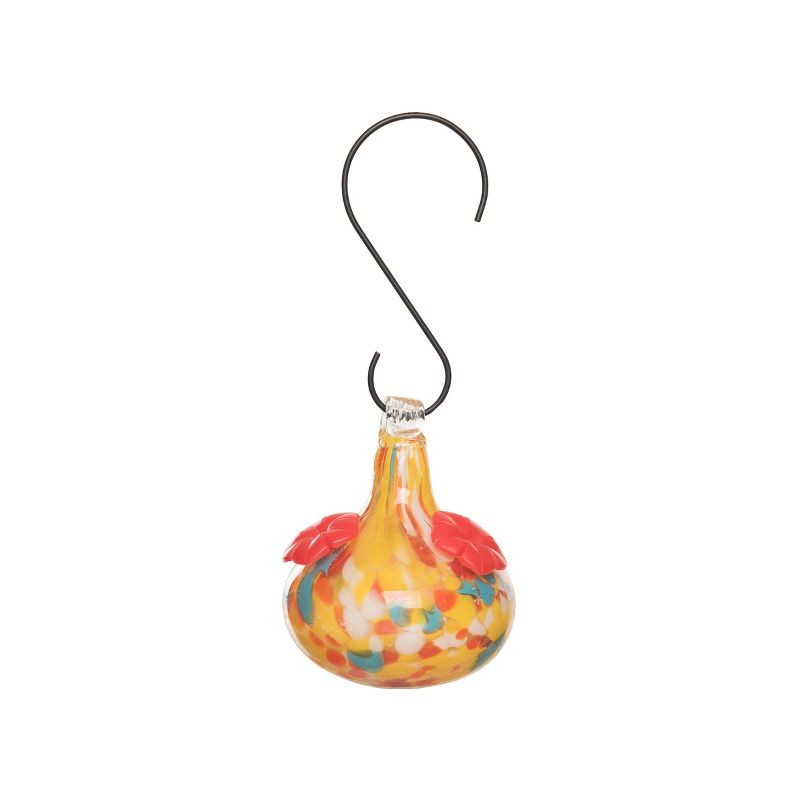 Transpac Glass 5.71 in. Multicolor Spring Confetti Drop Hummingbird Feeder, 3 of 4