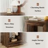 Wooden Square Side Table/End Table Storage Nightstand for Bedroom and Living Room 25.6"H*23.62"L*15.75"D - 3 of 4