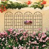 Lirago Black 4 pieces Weatherproof Multi-functional Outdoor Screen-Laser-Cut Galvanized Steel Panel 86.61"Hx19.68"Wx0.51"D - 2 of 4