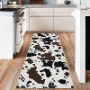 coucheta Multi-size Wild Animal Washable Area Rug, Black Brown Highland Milk Cow Print Non Slip Decorative Carpet, for Living Room, Bedroom, Dining - 2 of 4