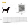 LAOTIES 170" Freestanding Foldable Wooden Pet Gate with Door,6 Panel Dog Barrier with Support Feet for Stairs,Doorways - 3 of 4