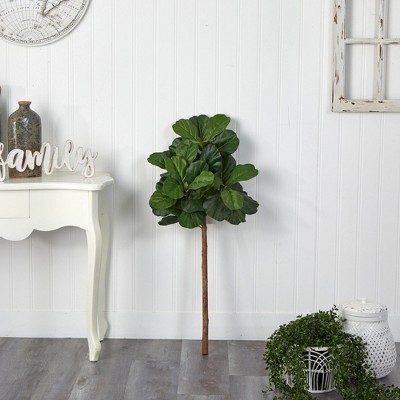 Lifelike 3.5' Fiddle Leaf Fig Artificial Tree in Plastic