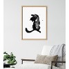 Kate & Laurel All Things Decor 18"x24" Sylvie Cute Cat BW Framed Canvas Wall Art by Viola Kreczmer - 4 of 4