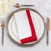 Saro Lifestyle Timeless Two-Tone Hemstitch Napkin (Set of 12), Red - 4 of 4