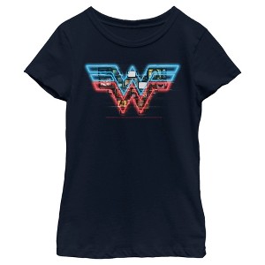 Girl's Wonder Woman 1984 TV Logo Overlay T-Shirt - 1 of 4
