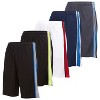 Mens Moisture Wicking Athletic Basketball & Gym Workout Shorts with Pockets Multipack, Up to 3XL, Pack of 5 - 2 of 4