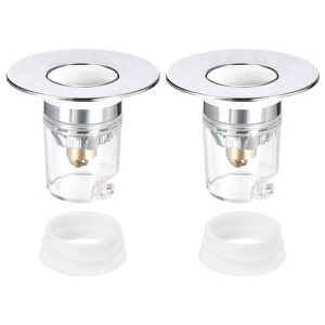 Unique Bargains Stainless Steel Anti-Backflow Bathroom with Protective Cover Drain Stoppers - 1 of 4