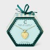 14K Gold Dipped Heart Charm Initial Necklace - A New Day™ Gold - 3 of 4