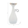 Elegant Cat Figurine with Glasses - Ceramic, Metal & Ceramic Glam Decor - Stylish Home, Office, Bedroom, Living Room Accent - 4 of 4