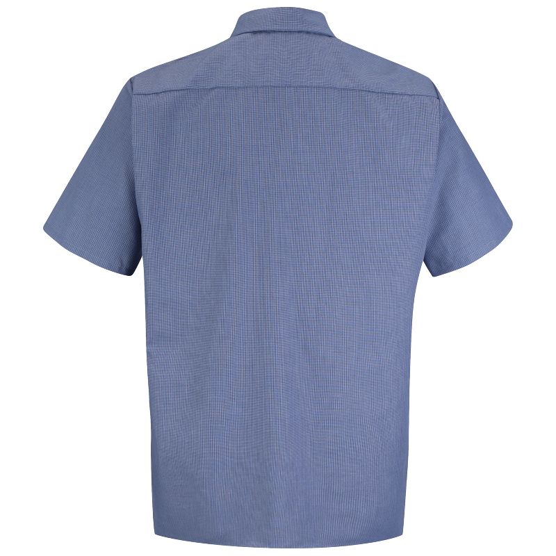 Red Kap Men's Short Sleeve Geometric Microcheck Work Shirt, 2 of 5